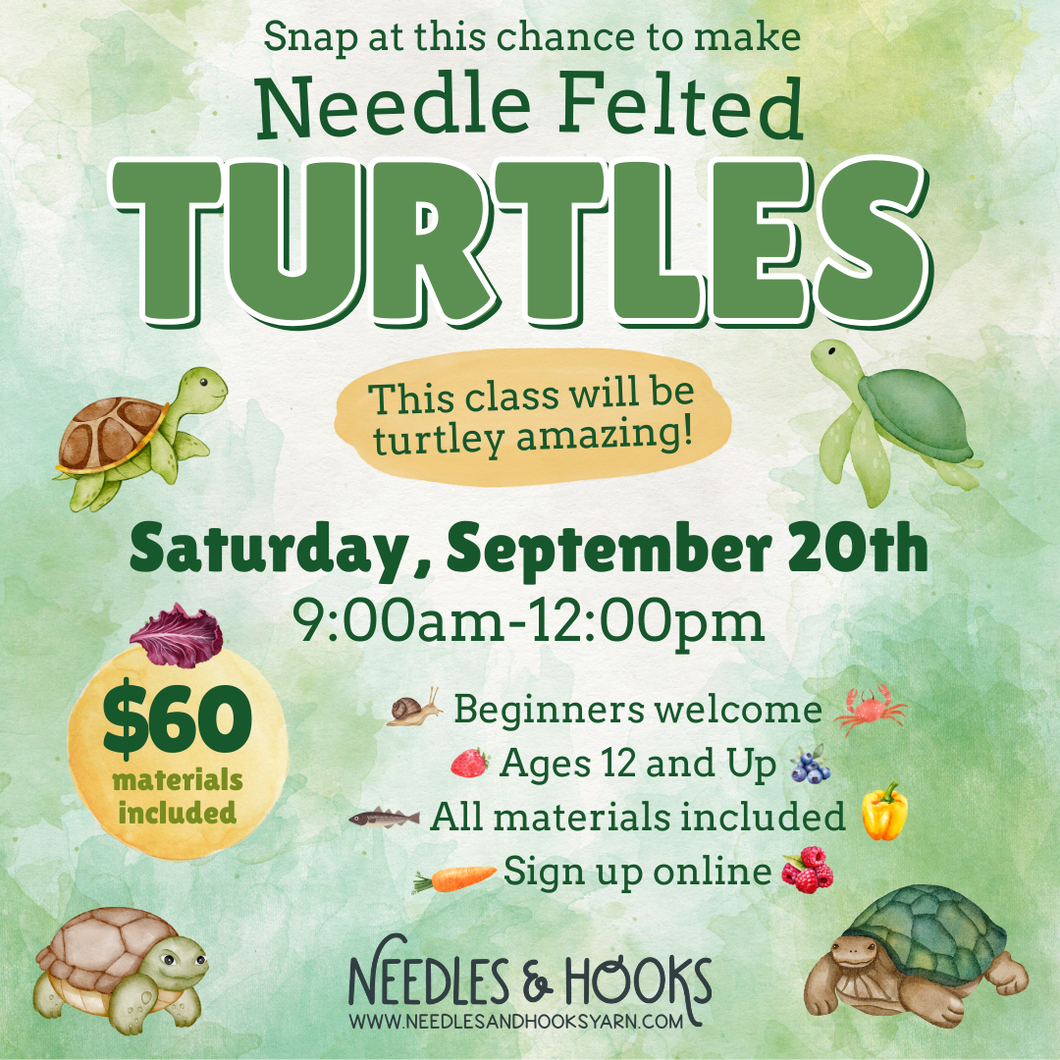 Class - Needle Felted Turtles