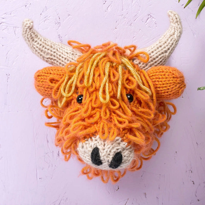 Faux Taxidermy Knit Kit - Highland Cow