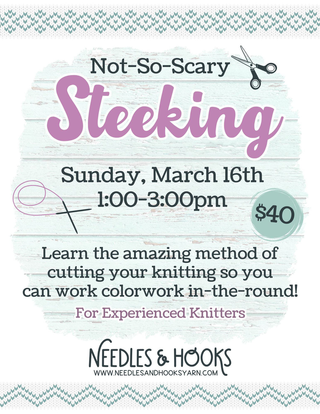 Class - Not-So-Scary Steeking