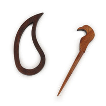 Load image into Gallery viewer, Handcrafted Rosewood Shawl Pin
